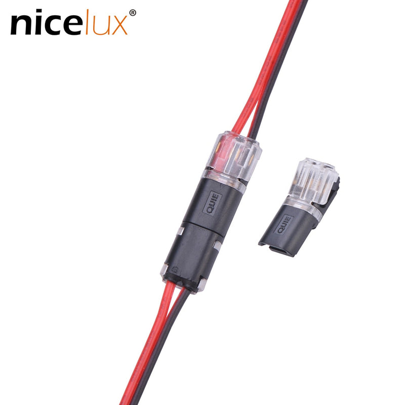 10pcs 2pin Pluggable Wire Connector Quick Splice Electrical Cable Crimp Terminals for Wires Wiring 22-20AWG LED Car Connectors