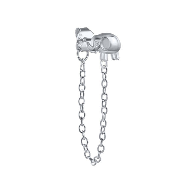 1pcs Gold Silver Color Lightning/Snake Chain Stud Earrings for Women 925 Sterling Silver Tassel Earrings Fashion Jewelry