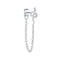 1pcs Gold Silver Color Lightning/Snake Chain Stud Earrings for Women 925 Sterling Silver Tassel Earrings Fashion Jewelry