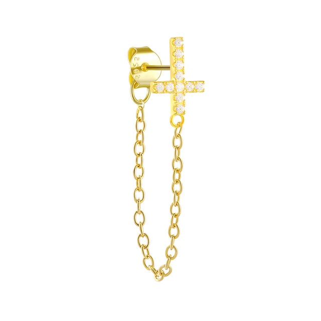 1pcs Gold Silver Color Lightning/Snake Chain Stud Earrings for Women 925 Sterling Silver Tassel Earrings Fashion Jewelry