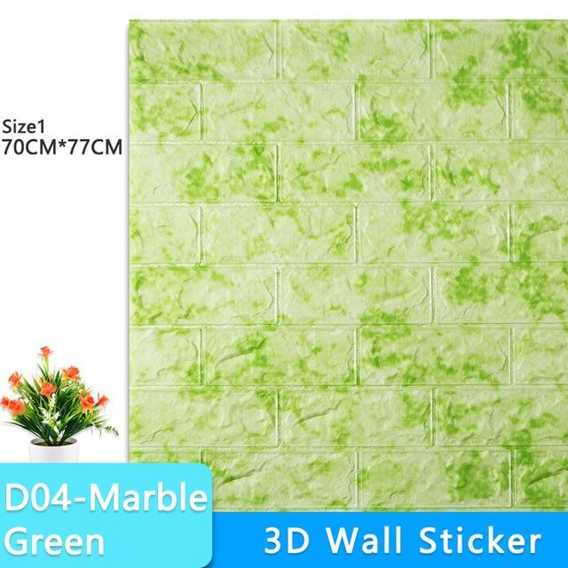 3D Wallpaper DIY Brick stone pattern Self-Adhesive Waterproof Wall Stickers 70cm*77cm floral prints 3D Wall Sticker for home