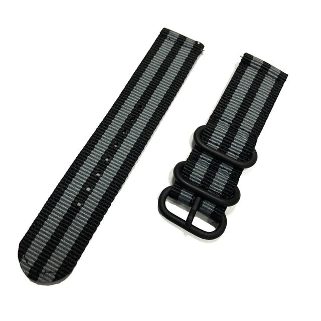 20mm 22mm watch strap For Samsung Galaxy watch 46mm 42mm Active2 Active1 Gear S3 frontier Sports nylon nato strap