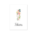 Custom Personalized Name Poster Floral Letter Art Canvas Print Baby Nursery Wall Picture Painting Kids Girl Bedroom Decoration