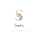 Custom Personalized Name Poster Floral Letter Art Canvas Print Baby Nursery Wall Picture Painting Kids Girl Bedroom Decoration