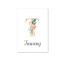 Custom Personalized Name Poster Floral Letter Art Canvas Print Baby Nursery Wall Picture Painting Kids Girl Bedroom Decoration