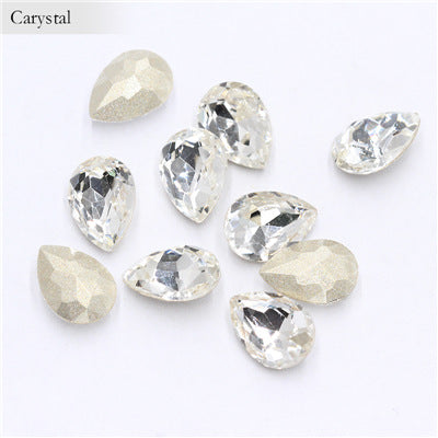 50Pcs/Lot 3D Nail Art Rhinestones Shining Color Nail Rhinestone Gem 3D Crystal For Nail Art Stone Gold Diamond Glass Manicure De