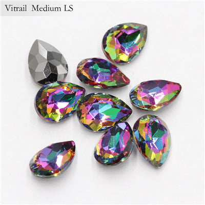 50Pcs/Lot 3D Nail Art Rhinestones Shining Color Nail Rhinestone Gem 3D Crystal For Nail Art Stone Gold Diamond Glass Manicure De