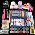 Full Nail Manicure Set Pro Acrylic Kit With Drill Machine Acrylic Liquid Nail Glue Glitter Powder Nail Tips Nail Art Tool Kit