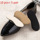 10Pcs=5Pair Shoes Insoles Insert Heels Protector Anti Slip Cushion Pads Comfort Heel Liners Cushion Pad Invisible Inserts Insole