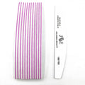 10 Pcs Professional Nail File 100 150 180 240 Grit Unhas De Gel Nail Files Sandpaper Moon Style Acrylic Nail File Art Tools
