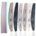 10 Pcs Professional Nail File 100 150 180 240 Grit Unhas De Gel Nail Files Sandpaper Moon Style Acrylic Nail File Art Tools