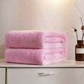 Soft Warm Flannel Blankets For Beds Solid Pink Blue Coral Fleece Mink Throw Sofa Cover Bedspread Fluffy Plaid Blankets