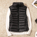 New Women Sleeveless Women's Ultra Light Down Vests Slim Jacket Girl Gilet Plus Lightweight Windproof Warm Waistcoat Portable