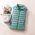 New Women Sleeveless Women's Ultra Light Down Vests Slim Jacket Girl Gilet Plus Lightweight Windproof Warm Waistcoat Portable