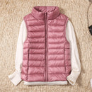 New Women Sleeveless Women's Ultra Light Down Vests Slim Jacket Girl Gilet Plus Lightweight Windproof Warm Waistcoat Portable