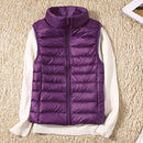 New Women Sleeveless Women's Ultra Light Down Vests Slim Jacket Girl Gilet Plus Lightweight Windproof Warm Waistcoat Portable