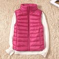 New Women Sleeveless Women's Ultra Light Down Vests Slim Jacket Girl Gilet Plus Lightweight Windproof Warm Waistcoat Portable