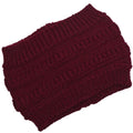 autumn winter Ponytail Beanie hat Women Stretch Knitted Crochet Beanies cap Winter Hats Cap  For Women Warm Lady