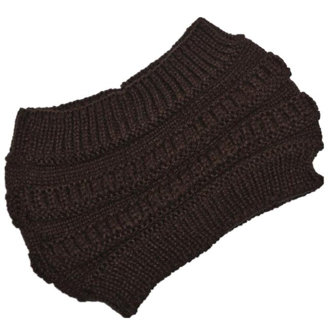 autumn winter Ponytail Beanie hat Women Stretch Knitted Crochet Beanies cap Winter Hats Cap  For Women Warm Lady