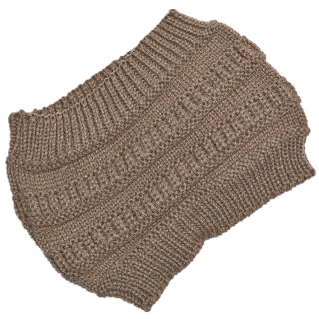 autumn winter Ponytail Beanie hat Women Stretch Knitted Crochet Beanies cap Winter Hats Cap  For Women Warm Lady