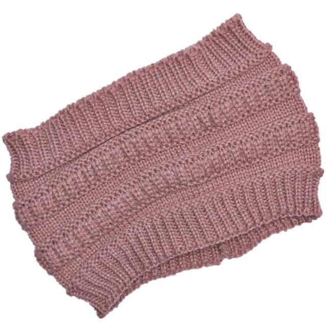 autumn winter Ponytail Beanie hat Women Stretch Knitted Crochet Beanies cap Winter Hats Cap  For Women Warm Lady