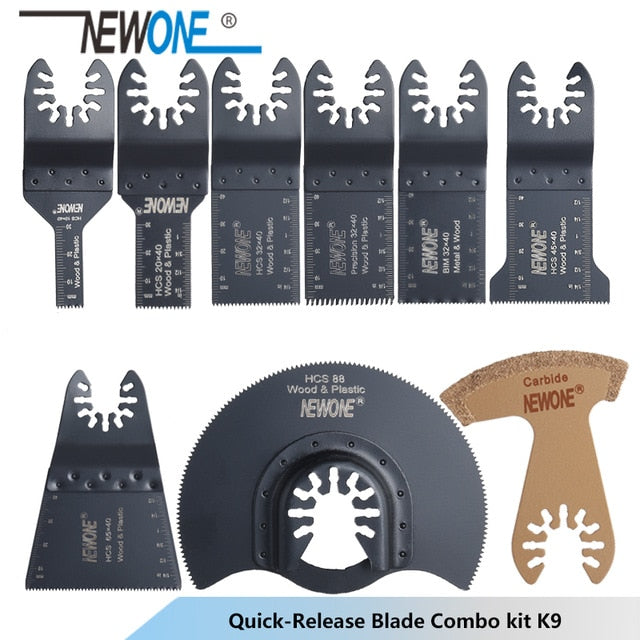 NEWONE K66/K100 Quick-release HCS/Japan-tooth/Bi-metal Oscillating Tool Multi-function tool saw blades Renovator Trimmer blades