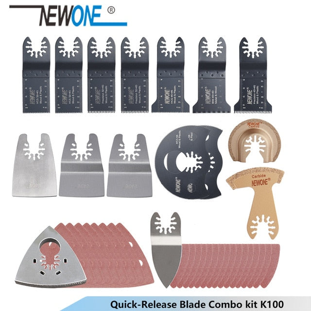 NEWONE K66/K100 Quick-release HCS/Japan-tooth/Bi-metal Oscillating Tool Multi-function tool saw blades Renovator Trimmer blades