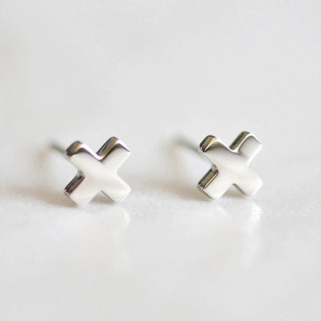 Laramoi Simple Stud Earrings Women Korean Geometric Stainless Steel Earings Fashion Jewelry Wholesale/Dropshipping