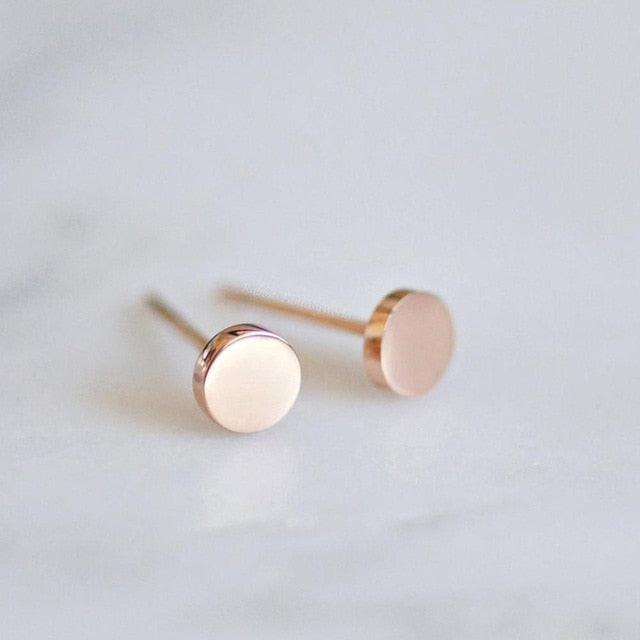 Laramoi Simple Stud Earrings Women Korean Geometric Stainless Steel Earings Fashion Jewelry Wholesale/Dropshipping