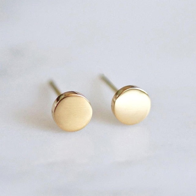 Laramoi Simple Stud Earrings Women Korean Geometric Stainless Steel Earings Fashion Jewelry Wholesale/Dropshipping