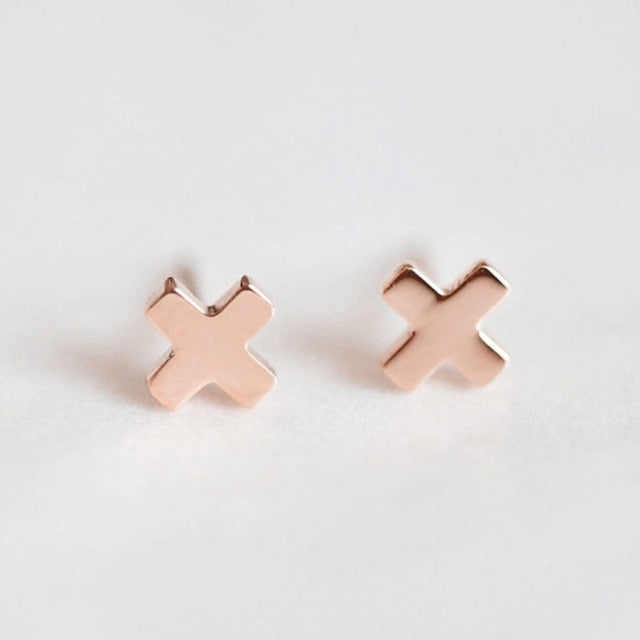 Laramoi Simple Stud Earrings Women Korean Geometric Stainless Steel Earings Fashion Jewelry Wholesale/Dropshipping