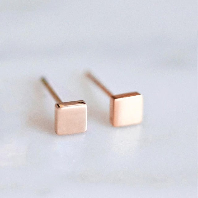 Laramoi Simple Stud Earrings Women Korean Geometric Stainless Steel Earings Fashion Jewelry Wholesale/Dropshipping