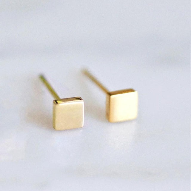 Laramoi Simple Stud Earrings Women Korean Geometric Stainless Steel Earings Fashion Jewelry Wholesale/Dropshipping