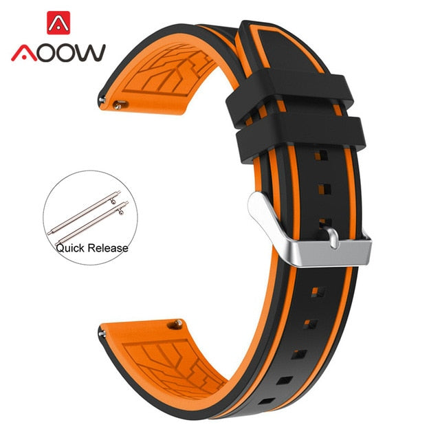 Soft Silicone Sport Watchband 20mm 22mm 24mm 26mm Rubber Diving Waterproof Men Replacement Bracelet Band Strap Watch Accessories