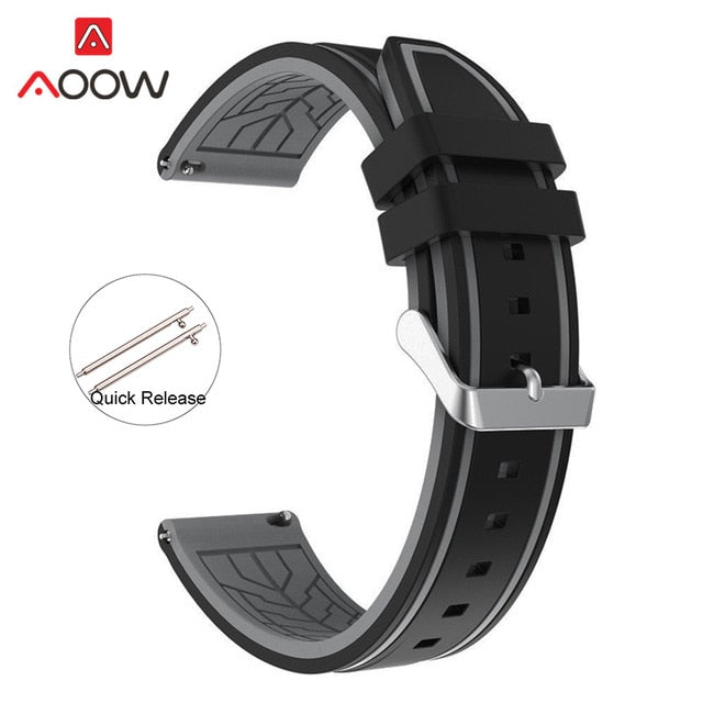 Soft Silicone Sport Watchband 20mm 22mm 24mm 26mm Rubber Diving Waterproof Men Replacement Bracelet Band Strap Watch Accessories