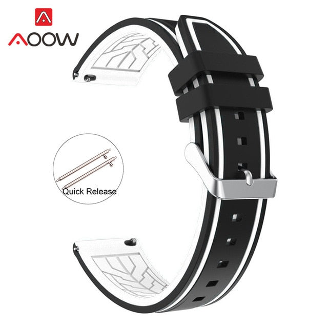 Soft Silicone Sport Watchband 20mm 22mm 24mm 26mm Rubber Diving Waterproof Men Replacement Bracelet Band Strap Watch Accessories