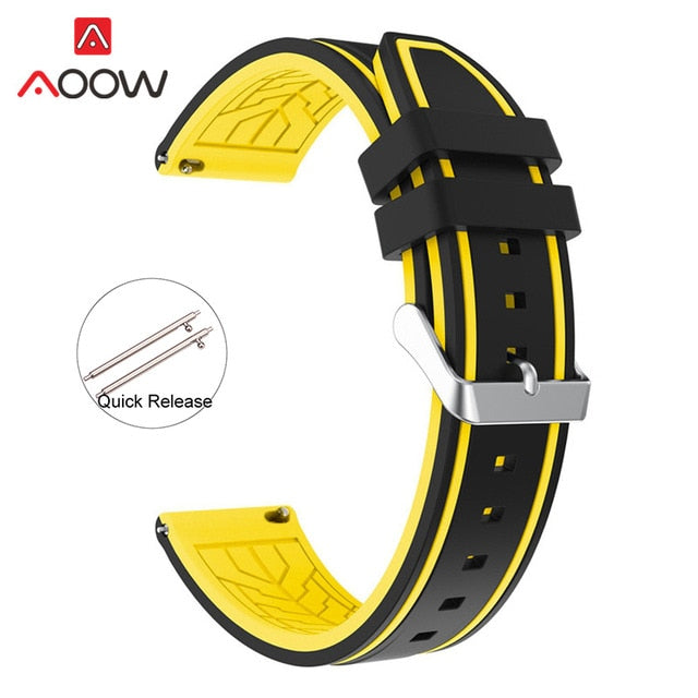 Soft Silicone Sport Watchband 20mm 22mm 24mm 26mm Rubber Diving Waterproof Men Replacement Bracelet Band Strap Watch Accessories