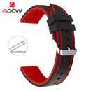 Soft Silicone Sport Watchband 20mm 22mm 24mm 26mm Rubber Diving Waterproof Men Replacement Bracelet Band Strap Watch Accessories