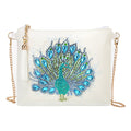 5D DIY Diamond Painting Peafowl Butterfly Flower Leather Crossbody Chain Bags DIY Diamond Embroidery Bag Wallet Pouch