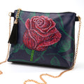 5D DIY Diamond Painting Peafowl Butterfly Flower Leather Crossbody Chain Bags DIY Diamond Embroidery Bag Wallet Pouch