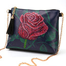 5D DIY Diamond Painting Peafowl Butterfly Flower Leather Crossbody Chain Bags DIY Diamond Embroidery Bag Wallet Pouch