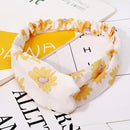 Ins Fashion Women Retro Style Hairband floral Print Headband Cross Knot headband Bandage Summer Head Bandanas n Sweet Hair Bands