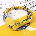 Ins Fashion Women Retro Style Hairband floral Print Headband Cross Knot headband Bandage Summer Head Bandanas n Sweet Hair Bands