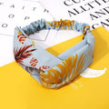 Ins Fashion Women Retro Style Hairband floral Print Headband Cross Knot headband Bandage Summer Head Bandanas n Sweet Hair Bands