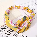 Ins Fashion Women Retro Style Hairband floral Print Headband Cross Knot headband Bandage Summer Head Bandanas n Sweet Hair Bands