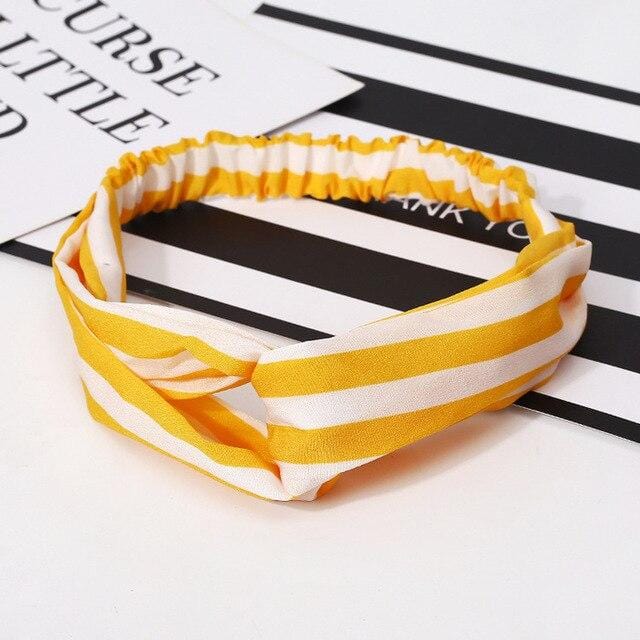 Ins Fashion Women Retro Style Hairband floral Print Headband Cross Knot headband Bandage Summer Head Bandanas n Sweet Hair Bands