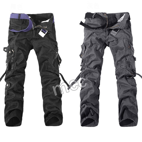 Military Tactical pants men Multi-pocket washed overalls men loose cotton pants male cargo pants for men trousers,size 28-42