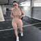 2020 Winter Women Sport Fitness 2 Two Piece Set Outfits Long Sleeve Crop Tops Tshirt Leggings Pants Set Bodycon Tracksuit