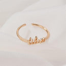 Minimalist thin Open Gold 12 Star Signs Finger Rings Birthday Friendship Jewelry Gift  Personality Custom Zodiac Rings For Women
