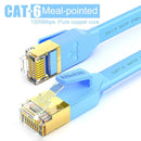 SAMZHE CAT6 Flat Ethernet Cable  1000Mbps 250MHz CAT 6 RJ45 Networking Ethernet Patch Cord LAN Cable for Computer Router Laptop
